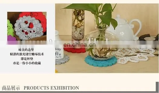 Wholesale 2016 lovely birds hollowed felt coaster