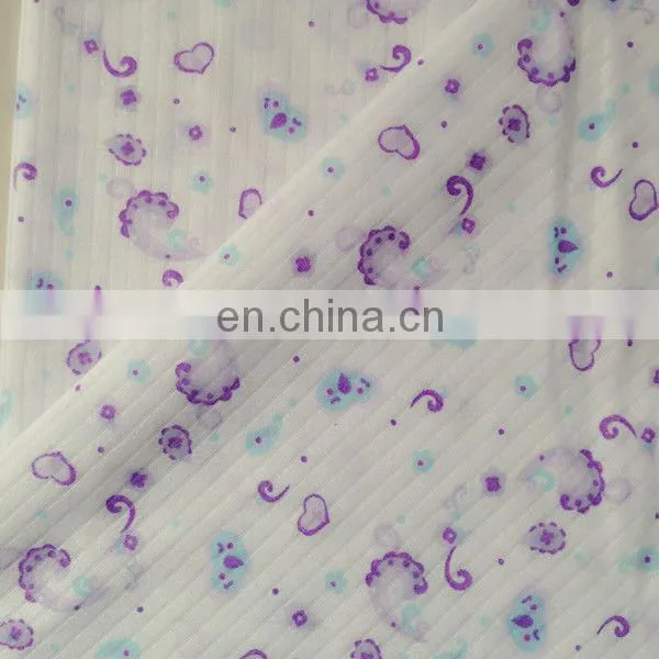 100% 65/35 TC Drop Needle Interlock Printed