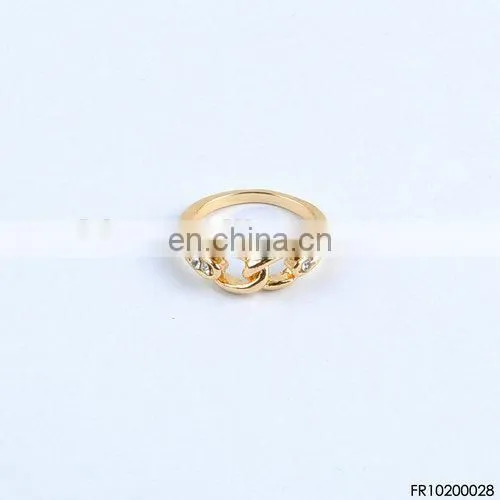 Heart shape simple ring for women gift gold plated ring