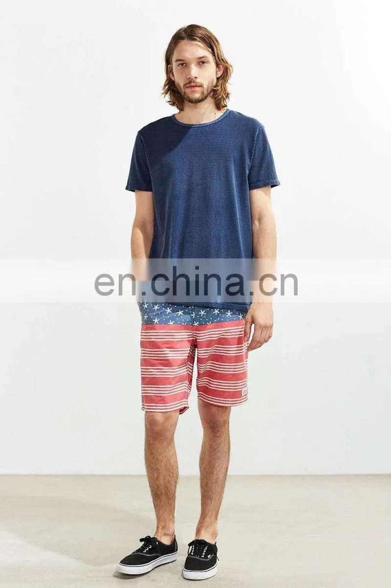 star and striped pattern hot selling board shorts men