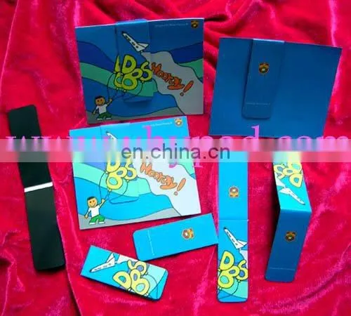 Factory wholesale custom die cut magnetic laminated bookmarks