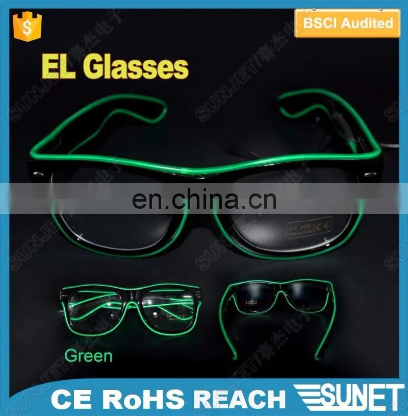 Hot Sale Multicolor Bright LED Glasses Festival LED Glow EL Glasses