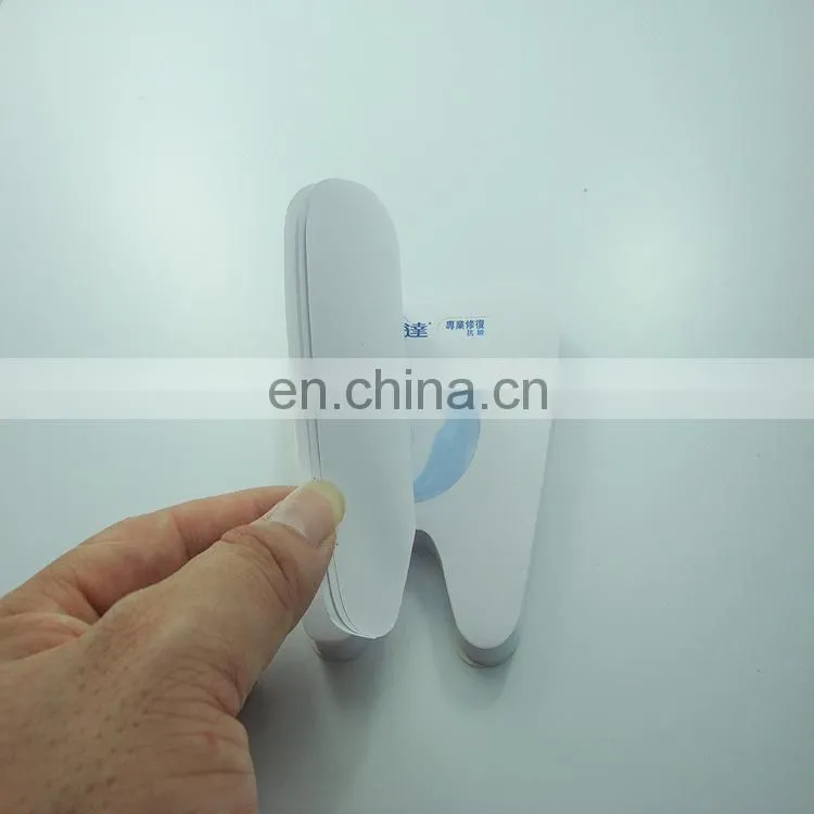 Customized die cut tooth shaped sticky notepad