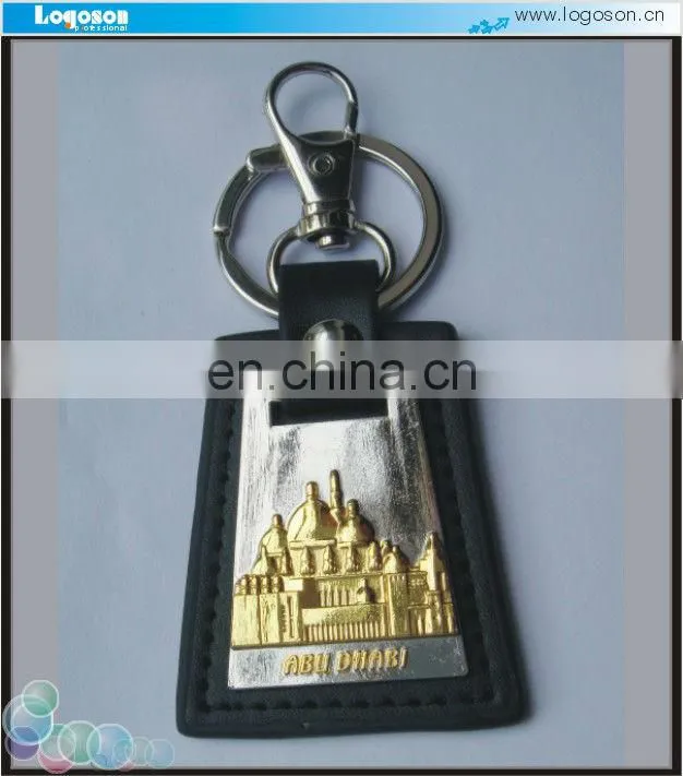 New design handmade keychain red leather key rings