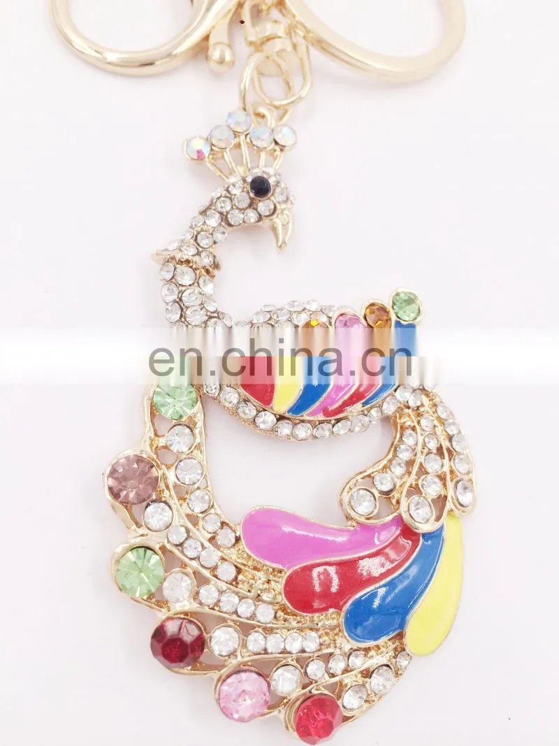 Colorful Flower Keychain Rainbow Charm Pendant Key Chain Key Holder Jewelry For Women