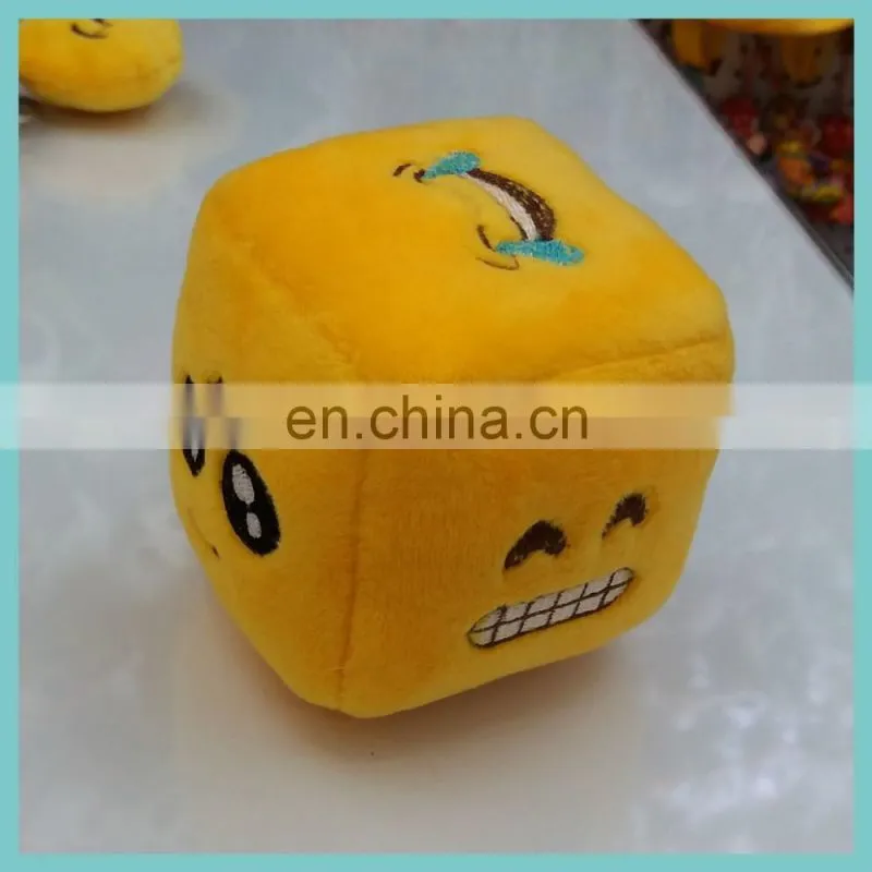 6cm plush emoji dice keychain