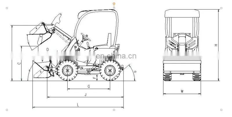 China CE Certificated small garden tractor loader backhoe
