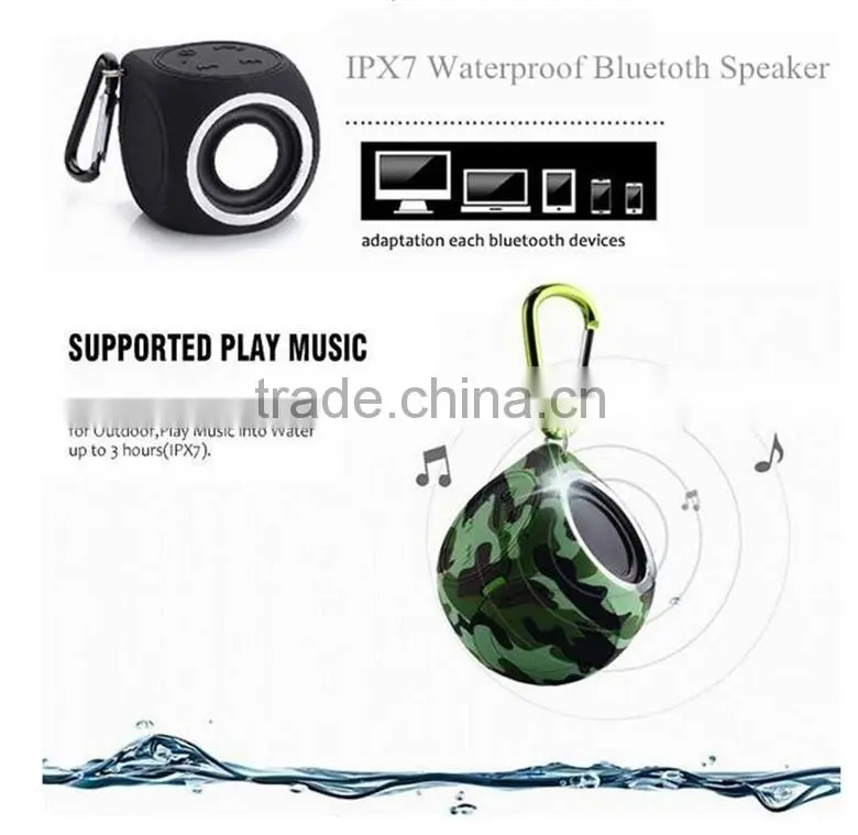 2016 hot new wholesales ipx7 waterproof bluetooth speaker