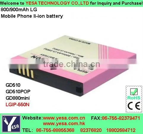 Smart Mobile Phone apply to LGIP-550N pop Battery