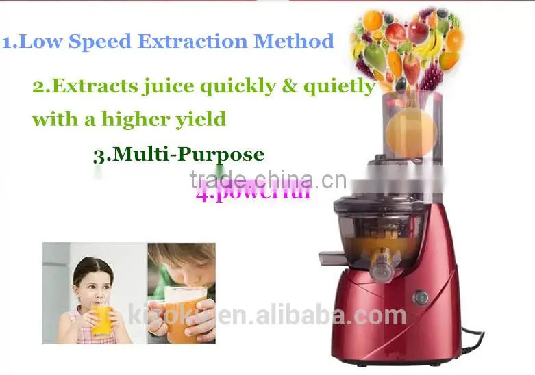Whole apple feed mouth slow juicer/Stainless steel pomegranate juicing as see on TV