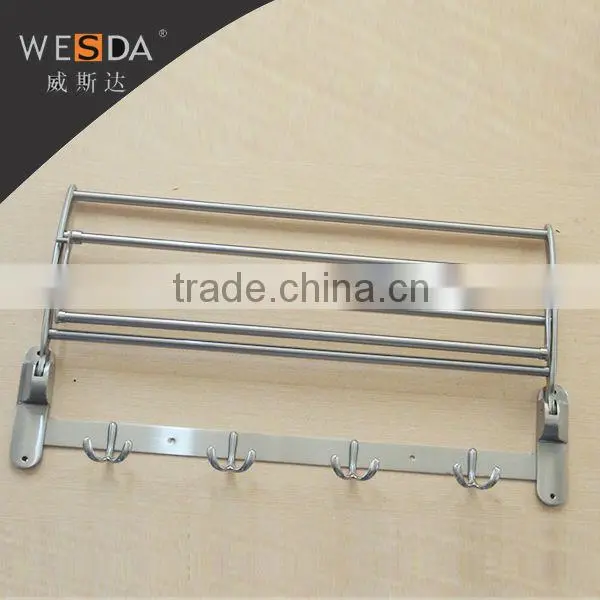 WESDA 2014 Fashion Stainless Steel bathroom towel rack,bathroom accessories(A163 hair line S/S)