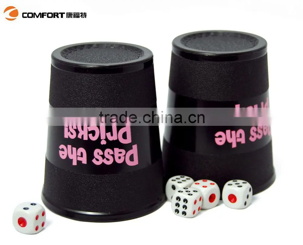 new promotion plastic pp classical leather dice cup
