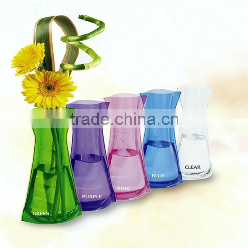 PVC foldable vases,customized size and shape