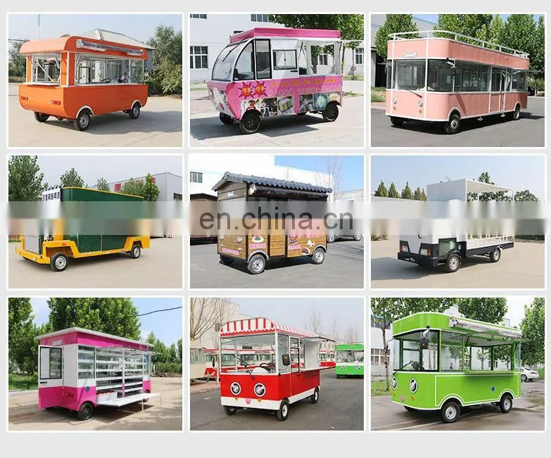 Electric tricycle three wheels vending snack food cart mobile breakfast snack food truck trailer 3 wheels