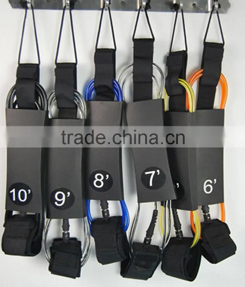 Wholesale OEM surfing leash colorful TPU legrope paddle board leash