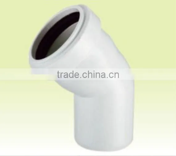 plastic casted fittings pvc-u 45 DEG ELBOW with socket