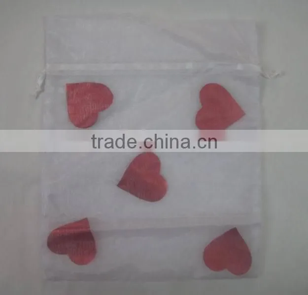 wholesale gift organdy drawstring printed ribbon packing bags/jewelry christmas,party wrapping gifts