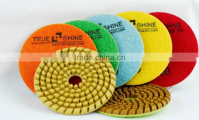 Concrete counter top dry polishing pads