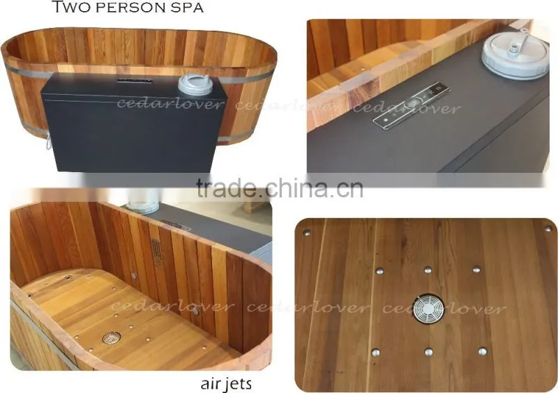 Wonderful small oval outdoor spa pool warm 2 person hot tub