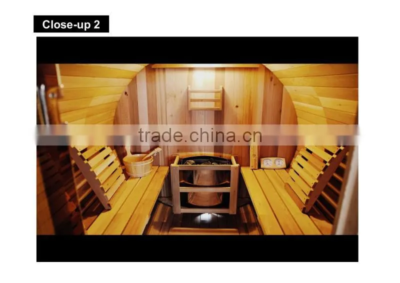 Nice wood furniture outdoor steam sauna room