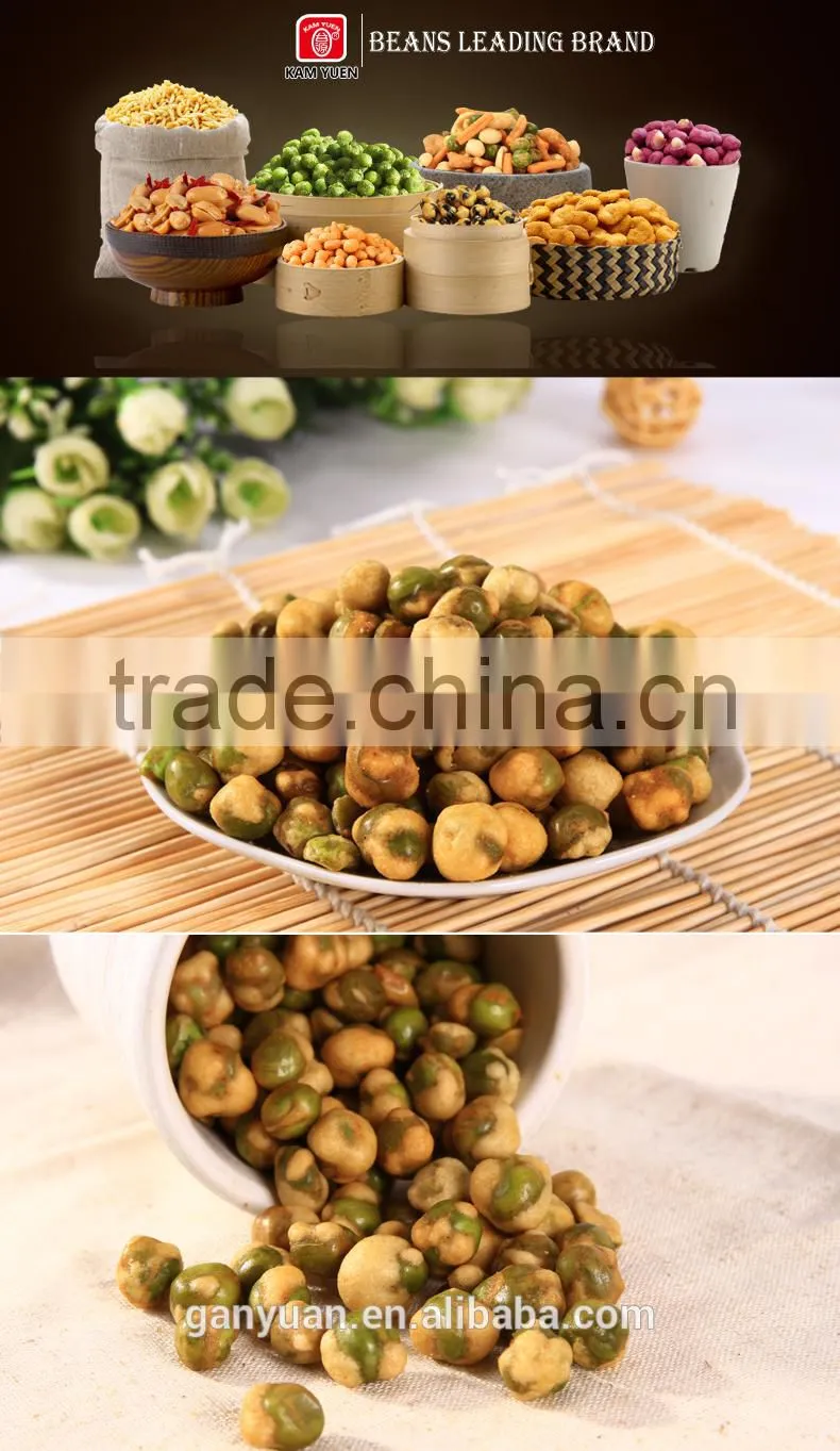 Tasty crab roe flavor green pea snack food