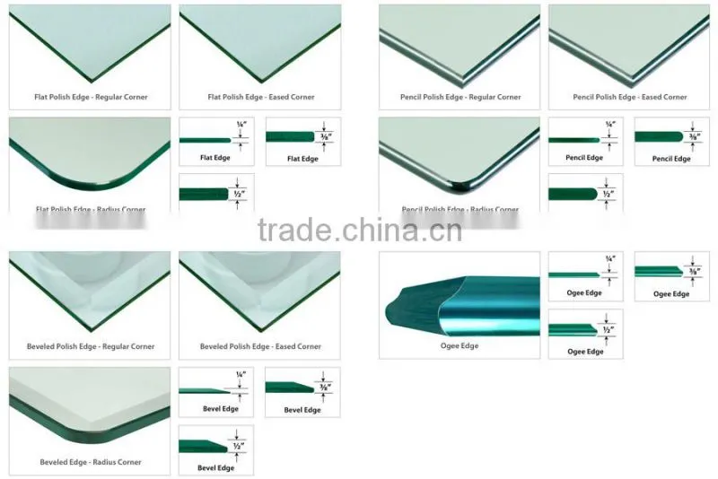 3-19mm Clear Tempered Glass for Bathroom with CE Approved