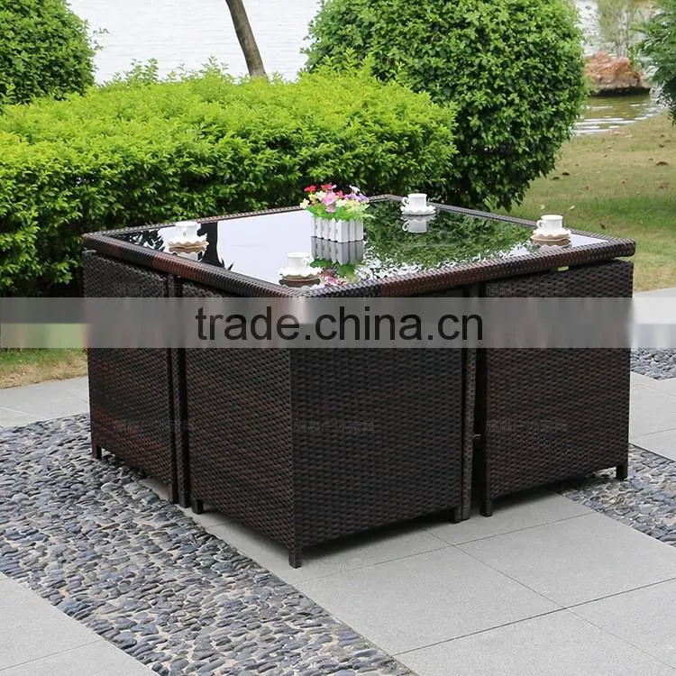 Patio Rattan Furniture Table And Chair Sets Garden Outdoor Rattan Wicker Balcony Furniture Set