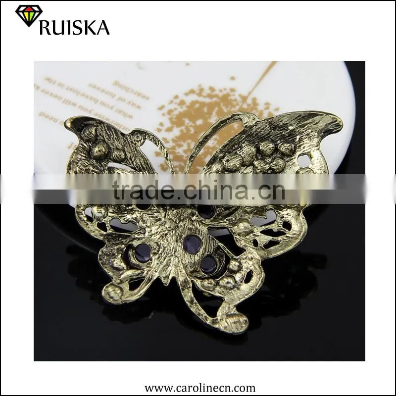 Caroline Fashion New Design Vintage Bow brooch With Crystal