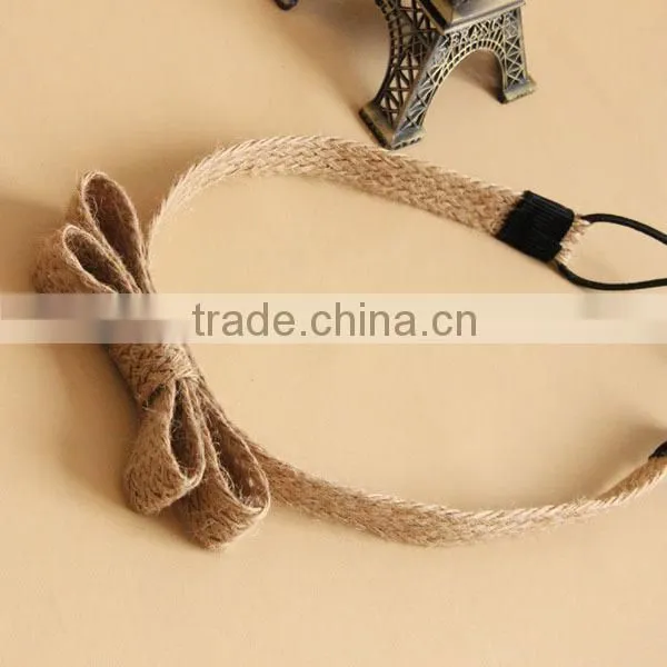 Handmade Retro Hemp Rope Elastic Stretchy Hair Band Headband