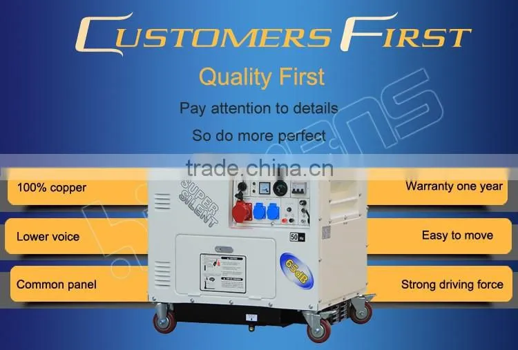 4.6KW super silent electric three phase air cooled diesel generator