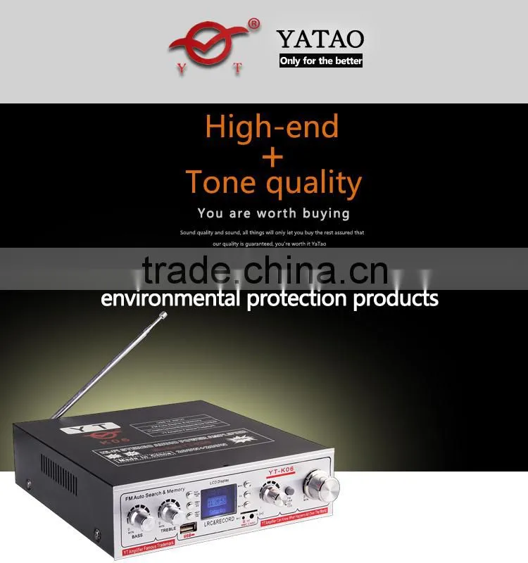 hi fi audio power amplifier with LCD (LRC)display/USB/TF card YT-K06/mp3 player YT-K06