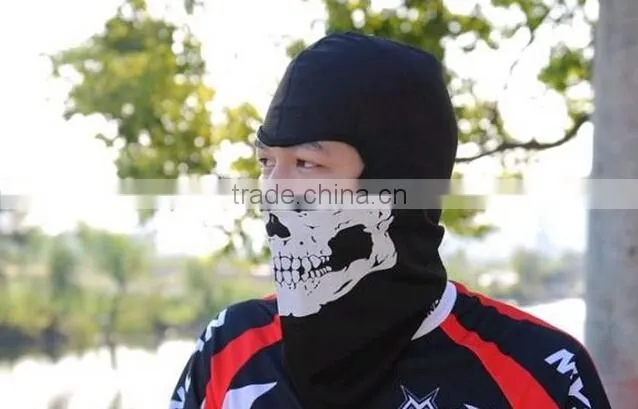 White Skull Balaclava Hood Full Warm Neck Face Cycling Ski Windproof Protector Mask