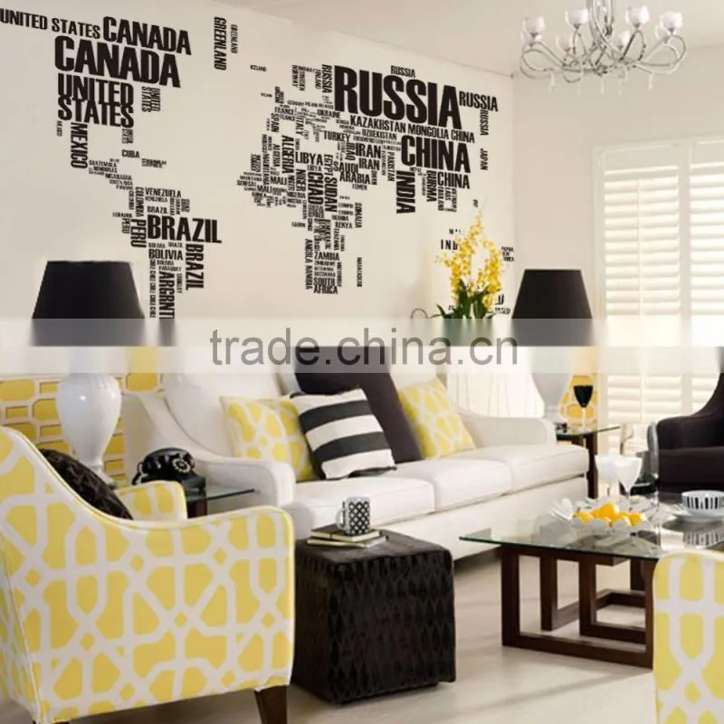 ALFOREVER XL size English country name decals,all of the world country name sticker,