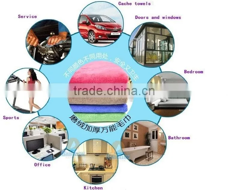 Soft 80% polyester and 20% polyamide microfiber cloth for car and household cleaning