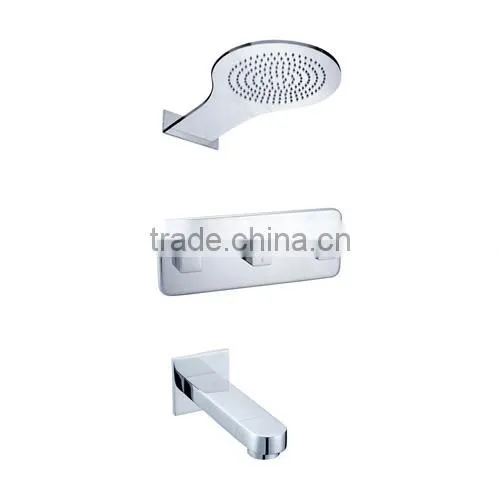 Concealed shower set brass plate and brass spout
