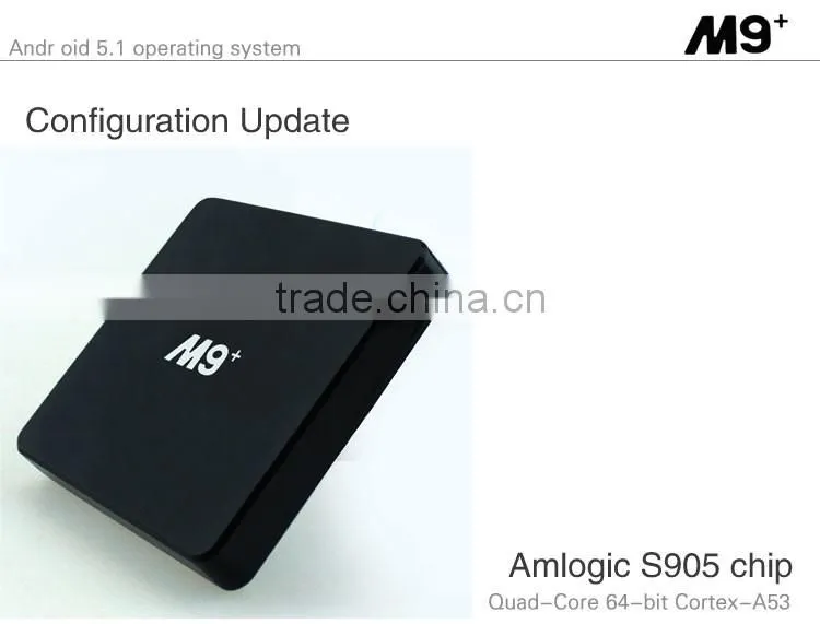 M9+ Amlogic S905 quad core smart ott box with 4K video support