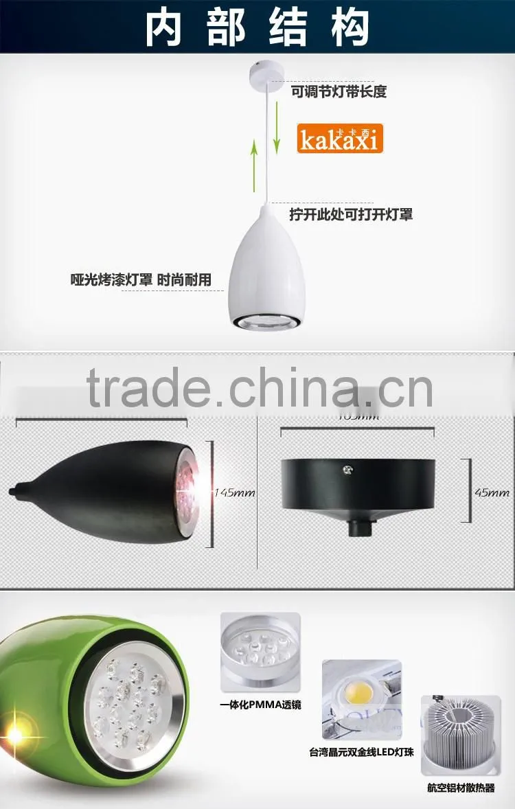 The Wax Gourd 9W 12W LED Pendant Lights Fashionable LED Art chandelier Droplight