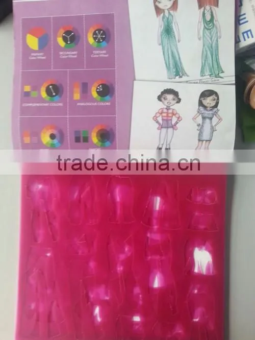 Monster Fashion sketch Portfolio Plastic drawing stencil book