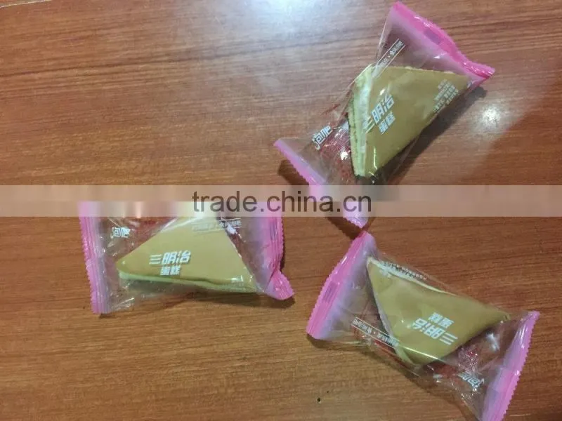 triangle sandwich packaging bag/ sandwich bag/cake packaging/food grade plastic packaging roll film