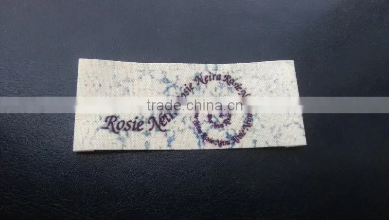 custom good quality side fold laundry label for garment