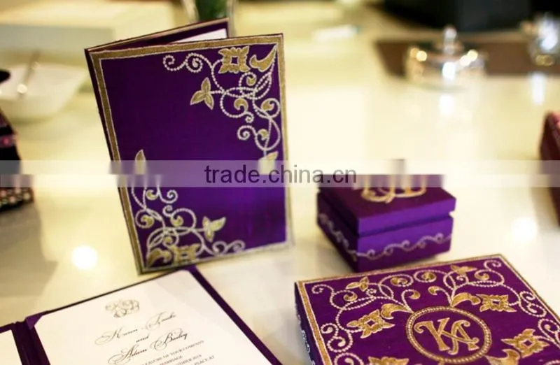 Purple wedding invitation