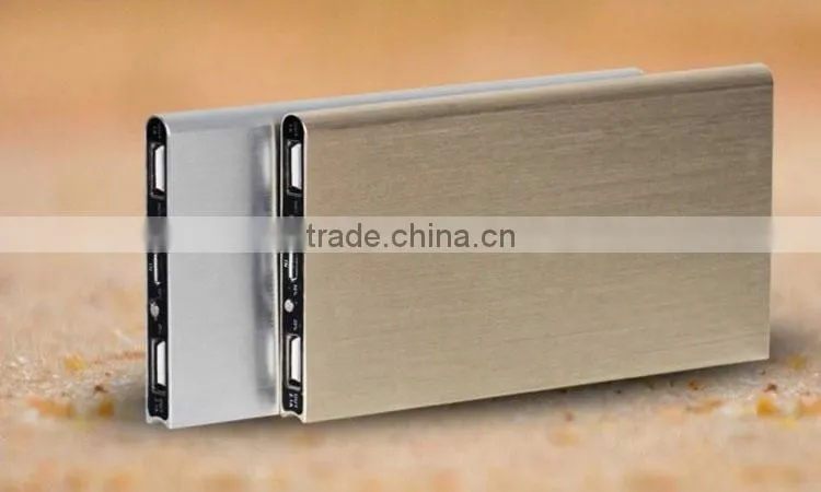 Factory Supply 10000 mah Aluminium Alloy Mobile Power Bakcup Battery Charger , 10000 mah Power Bank Charger