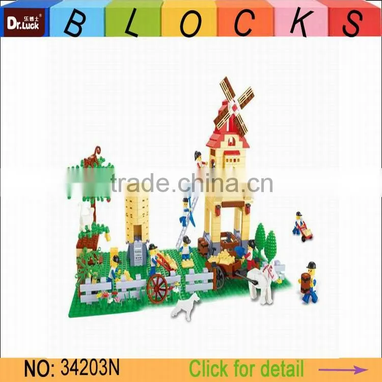Factory price 719pcs happy farm wisdom toy bricks for sale