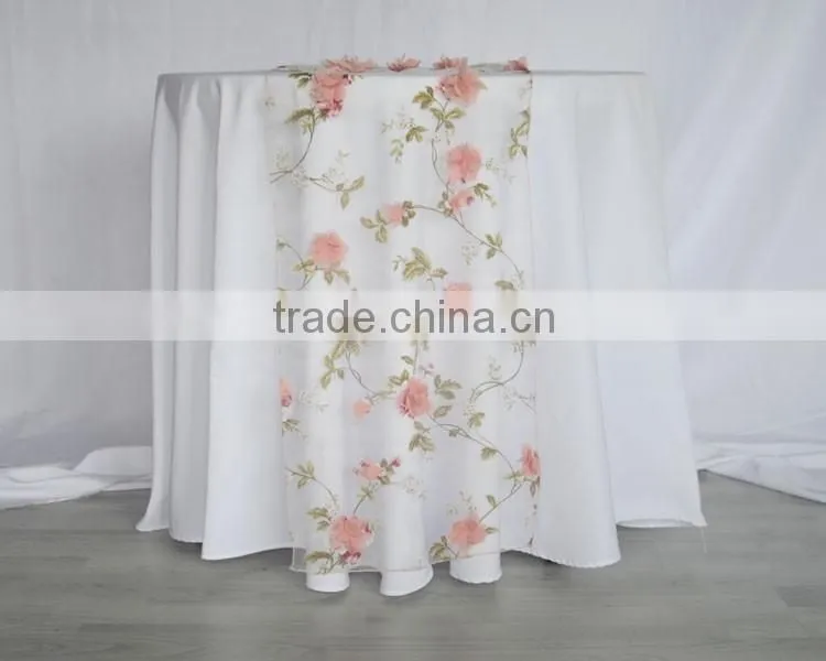 13"*108" organza embroidered wedding table runner