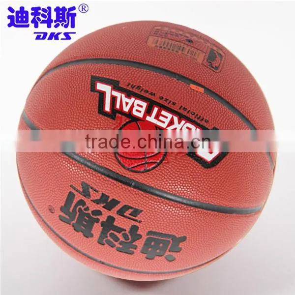 Can be Logo Printing PU Leather Basketballs Dark Red Color
