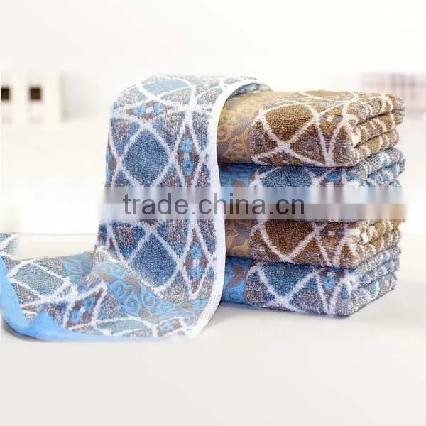 100% cotton yarn dyed jacquard satin gear elegant face towel