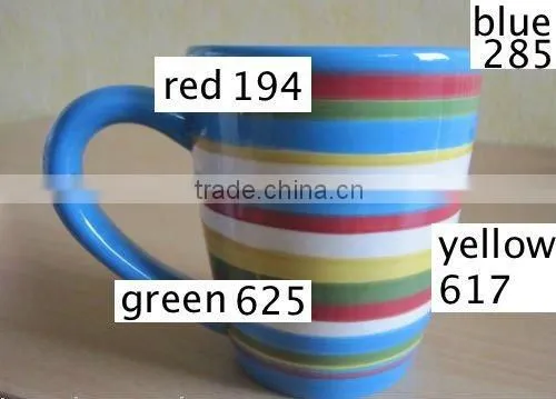 Hand printed ceramic mug and coffee mug
