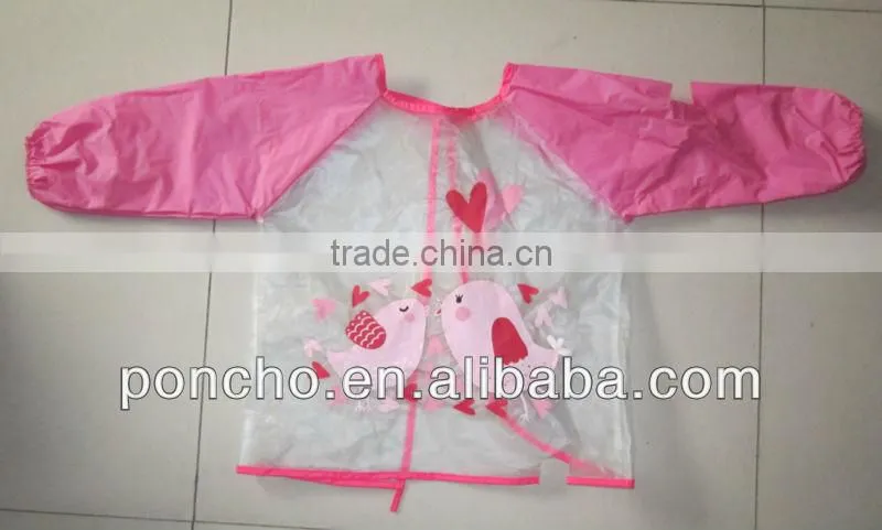 waterproof pvc kids apron with printing