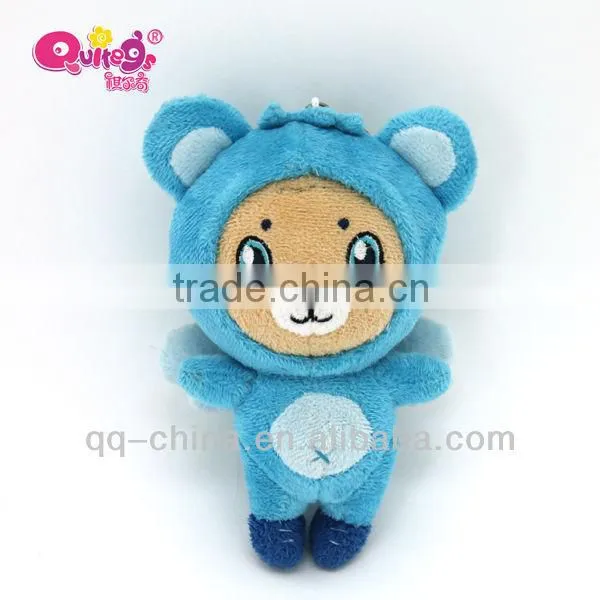 Stuffed angel keychain teddy bear