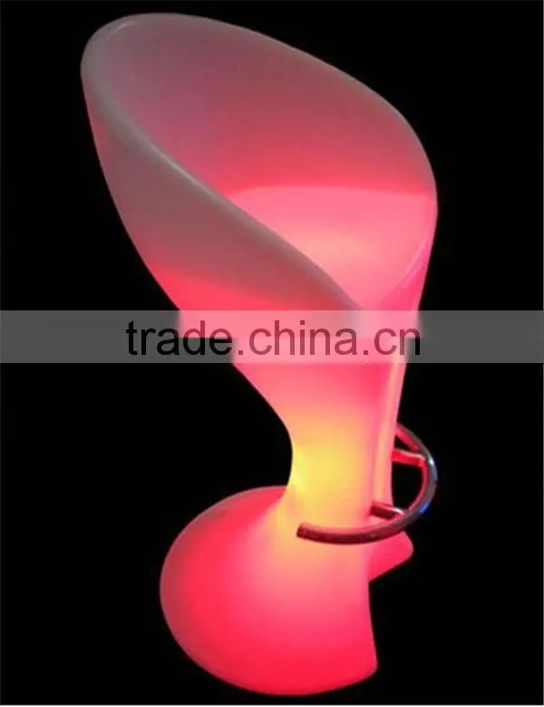 led lighting rental furniture illuminated acrylic clear light LED bar seating / led plastic party chair / white wedding chair